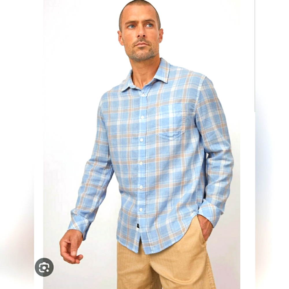 Rails Wyatt Relaxed Fit Plaid Button-Up Shirt 100… - image 1
